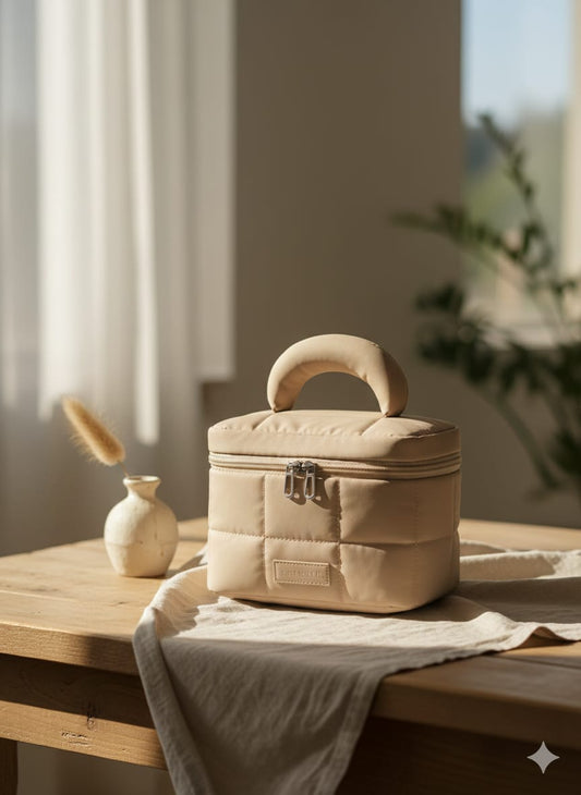 Korean Style Plaid Makeup Bag