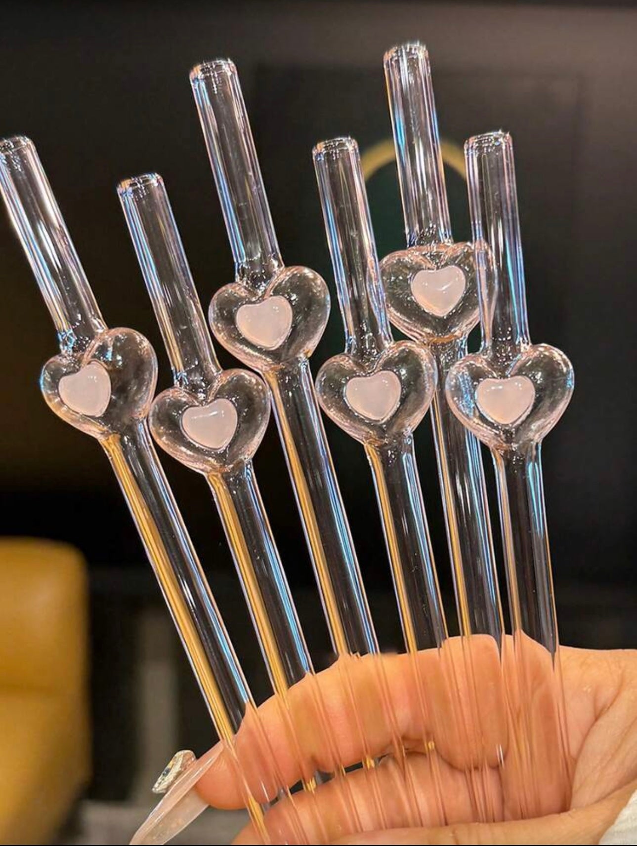 Pink Glass Straw