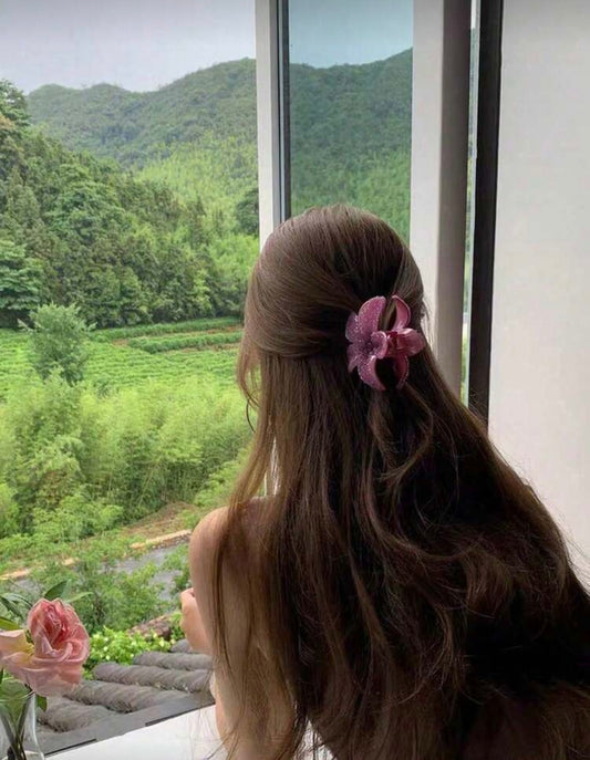 Shiny Bohemian Flower Clip
