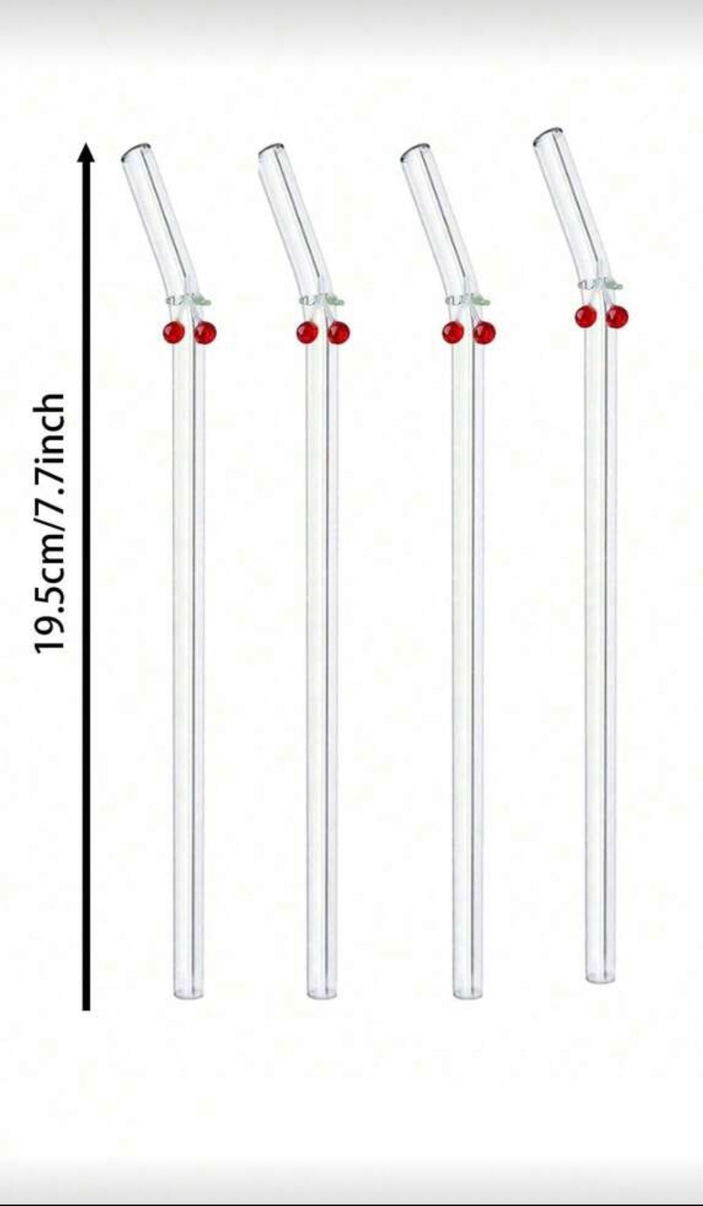 🍒 Cherry Glass Straw