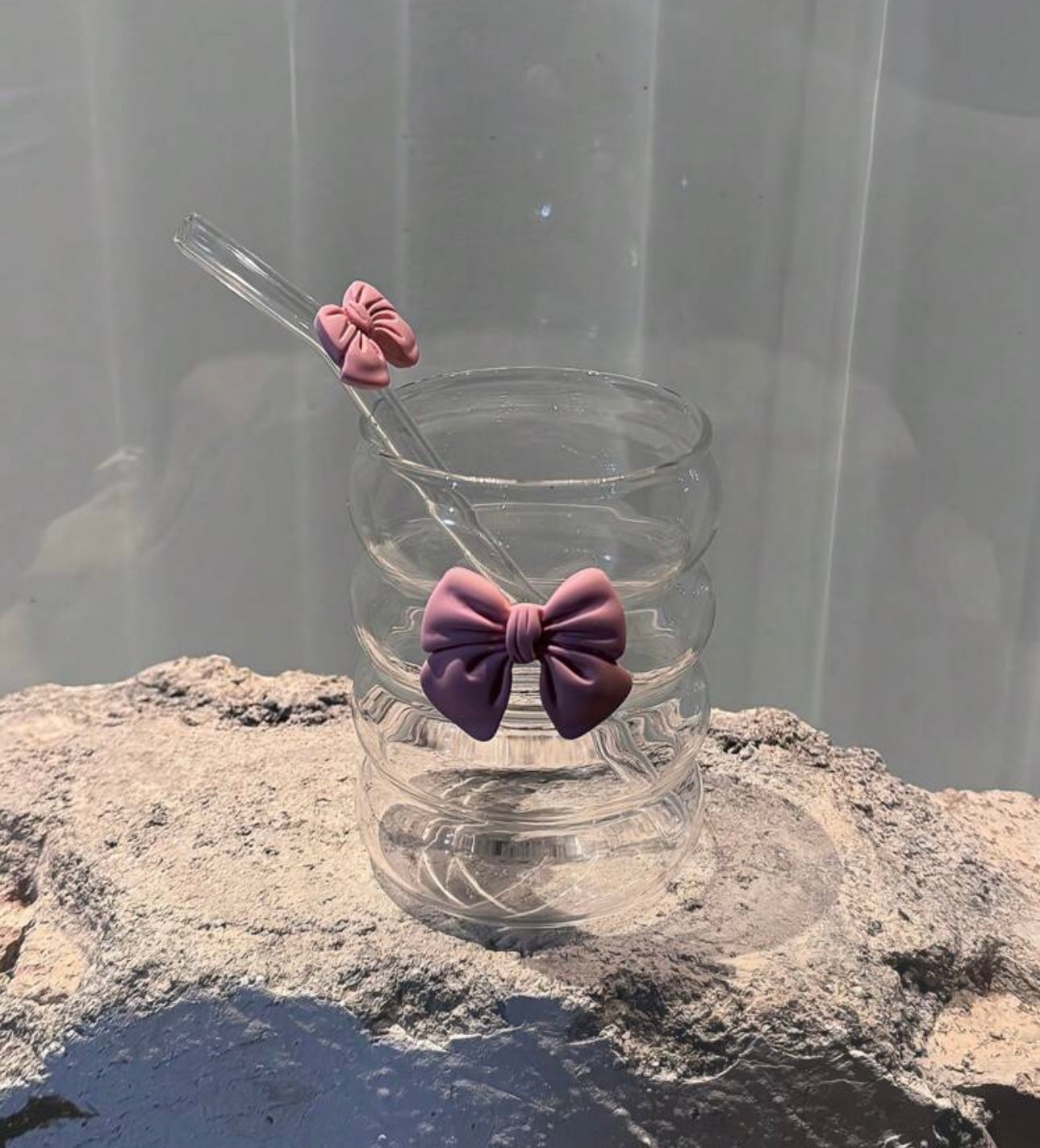 🎀 Pink Bow Cup Straw