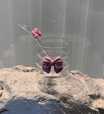🎀 Pink Bow Cup Straw