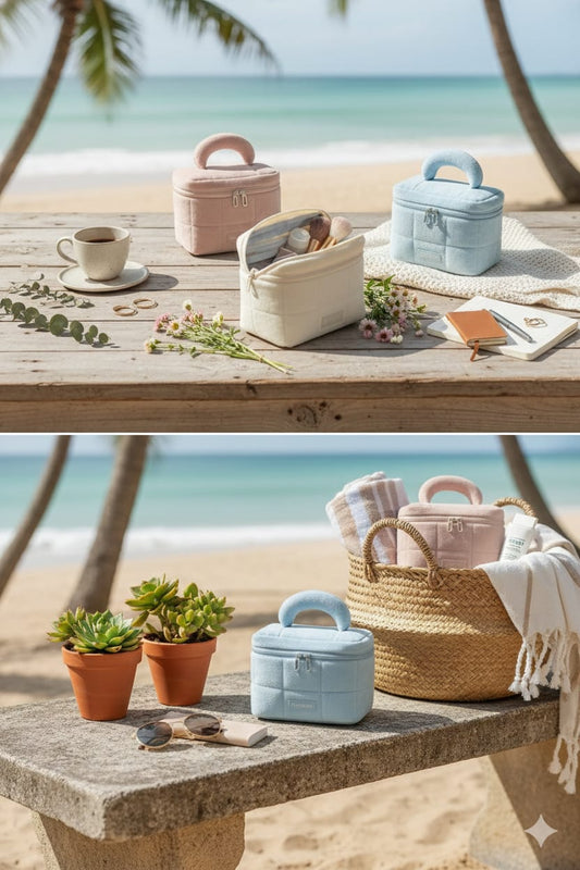 Korean Style Plaid Makeup Bag