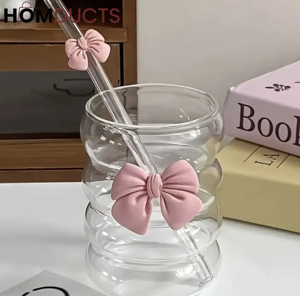 🎀 Pink Bow Cup Straw