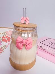 🎀 Pink Bow Cup Straw